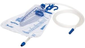 High-resolution image of an adult urometer urine bag featuring a measured volume chamber, clear markings, and secure connectors, designed for accurate urine output monitoring, fluid management, and infection prevention in hospital wards, ICU, and critical care settings.